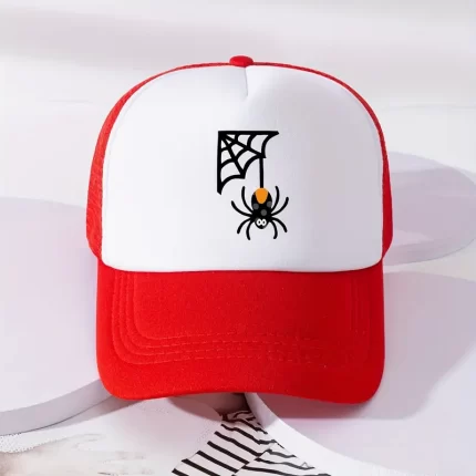 Sp5der Printed Trucker Hat - Red/White