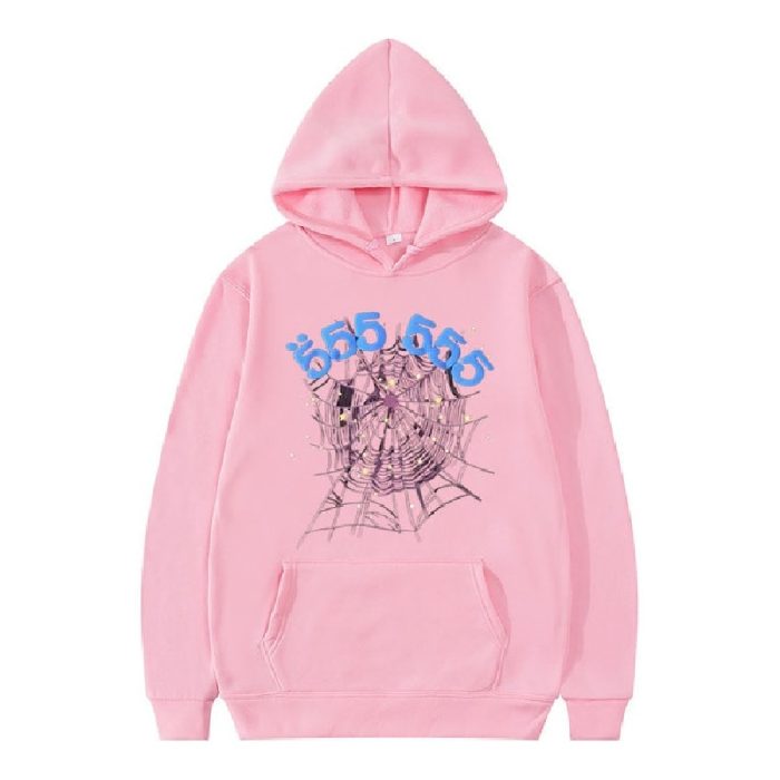 Pink Sp5der 555 Hoodie