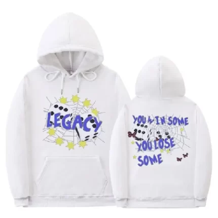 White Sp5der 555 Hoodie