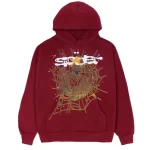 Sp5der Logo Tracksuit Maroon