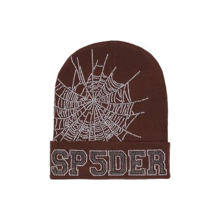 Sp5der Web Beanie Brown