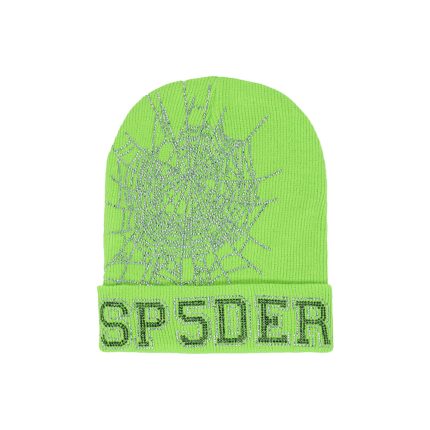 Sp5der Web Beanie ‘Slime Green’