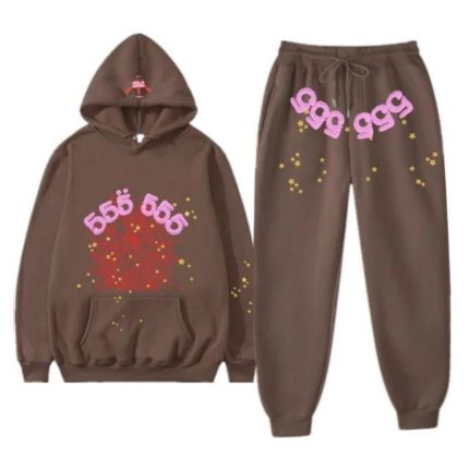 Sp5der Angel Number Tracksuit Brown