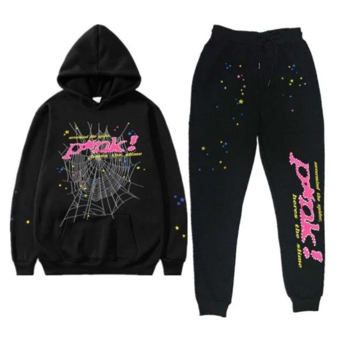 Sp5der P*NK Tracksuit Black