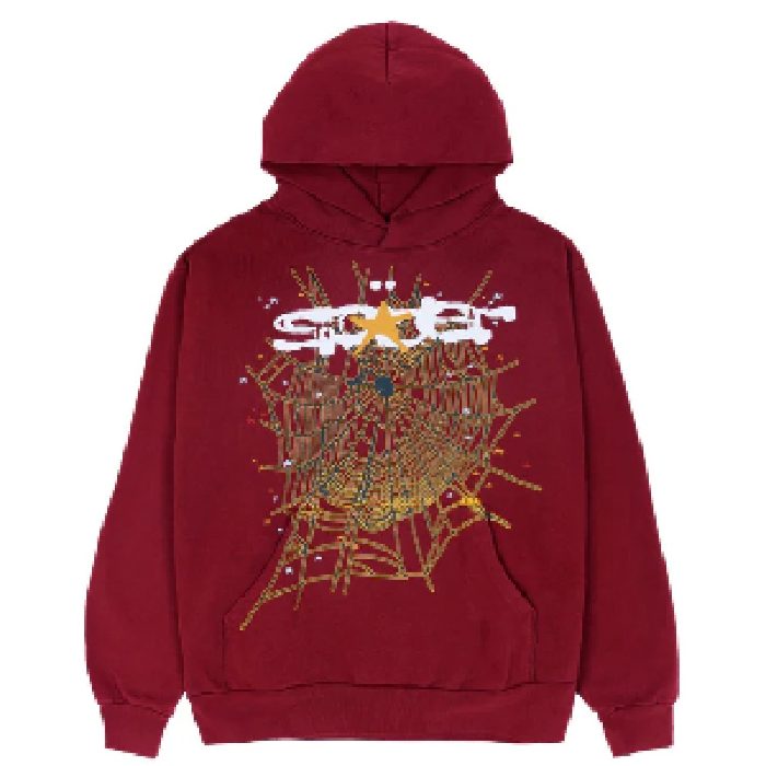 Red Sp5der Worldwide Pullover Hoodie