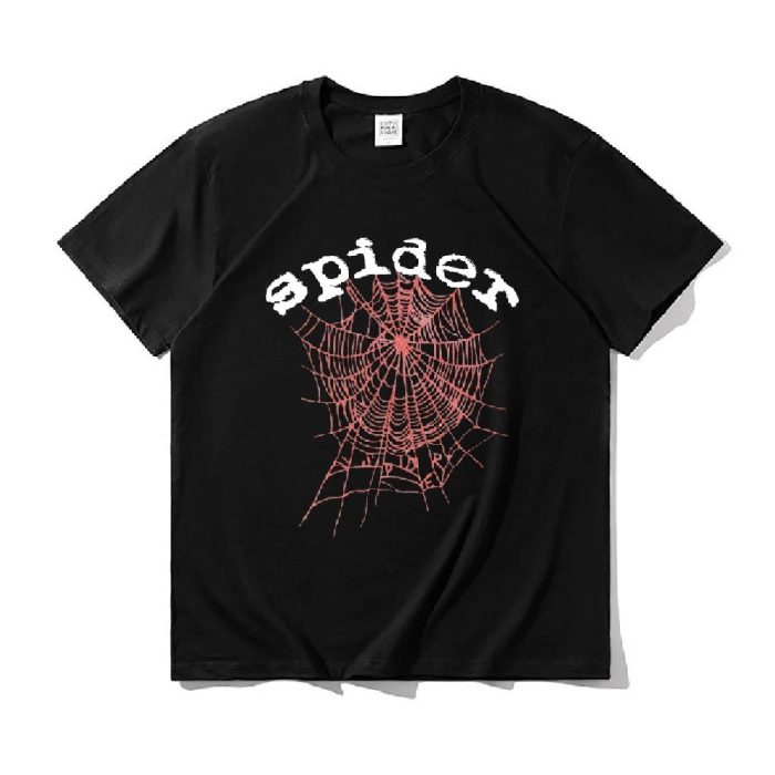 Web Graphic Printed Black Spider T Shirt