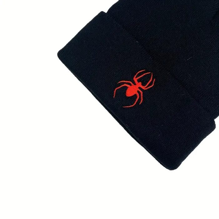 Unisex Spider Embroidered Beanie